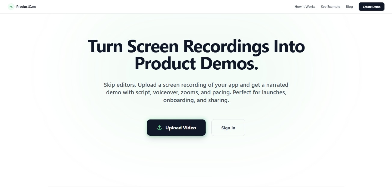 ProductCam - Main product screenshot demonstrating key features and user interface
