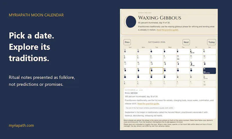 Myriapath Moon Calendar screenshot 3