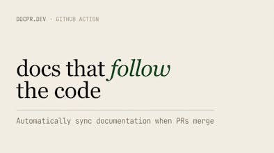 docpr.dev — docs that follow the code gallery image