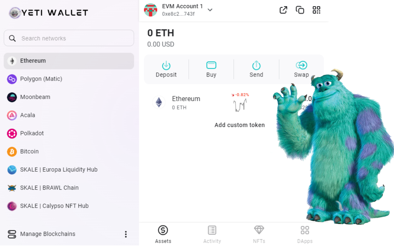 وسائط yeti web3.0 محفظة - سهولة الوصول إلى web3.0 و blockchain 5
