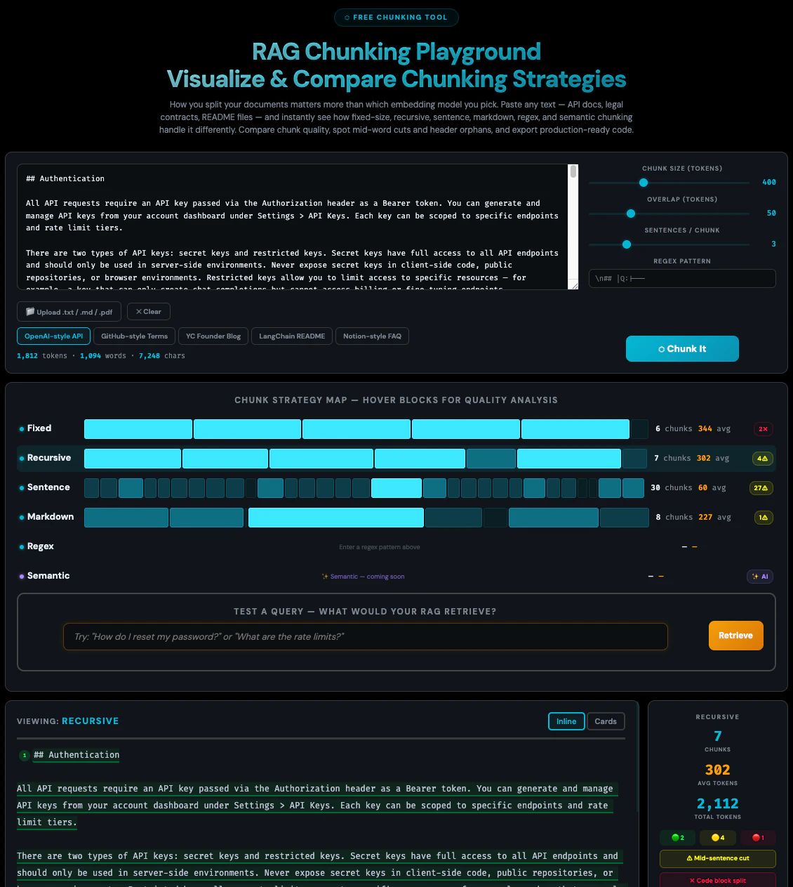 Rag Chunking Playground logo