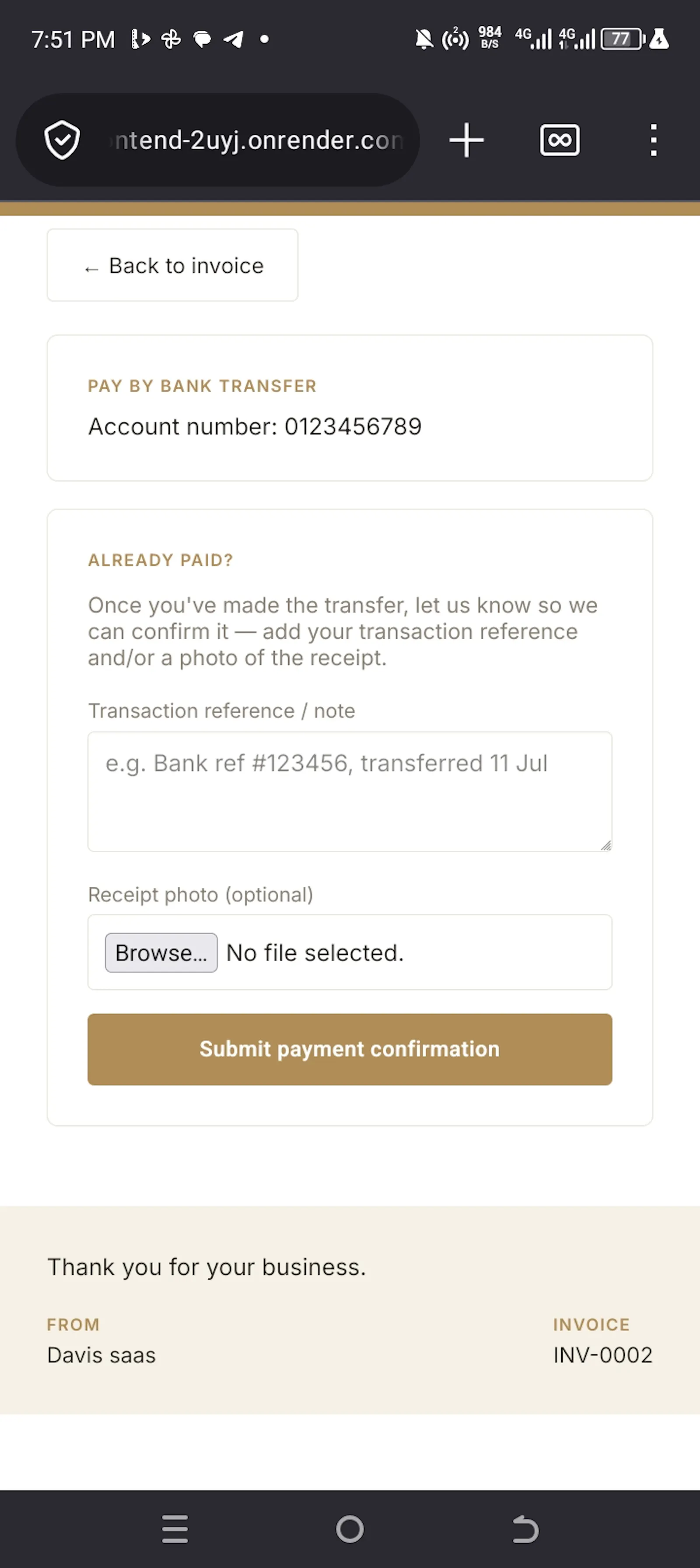 Ledger screenshot 1