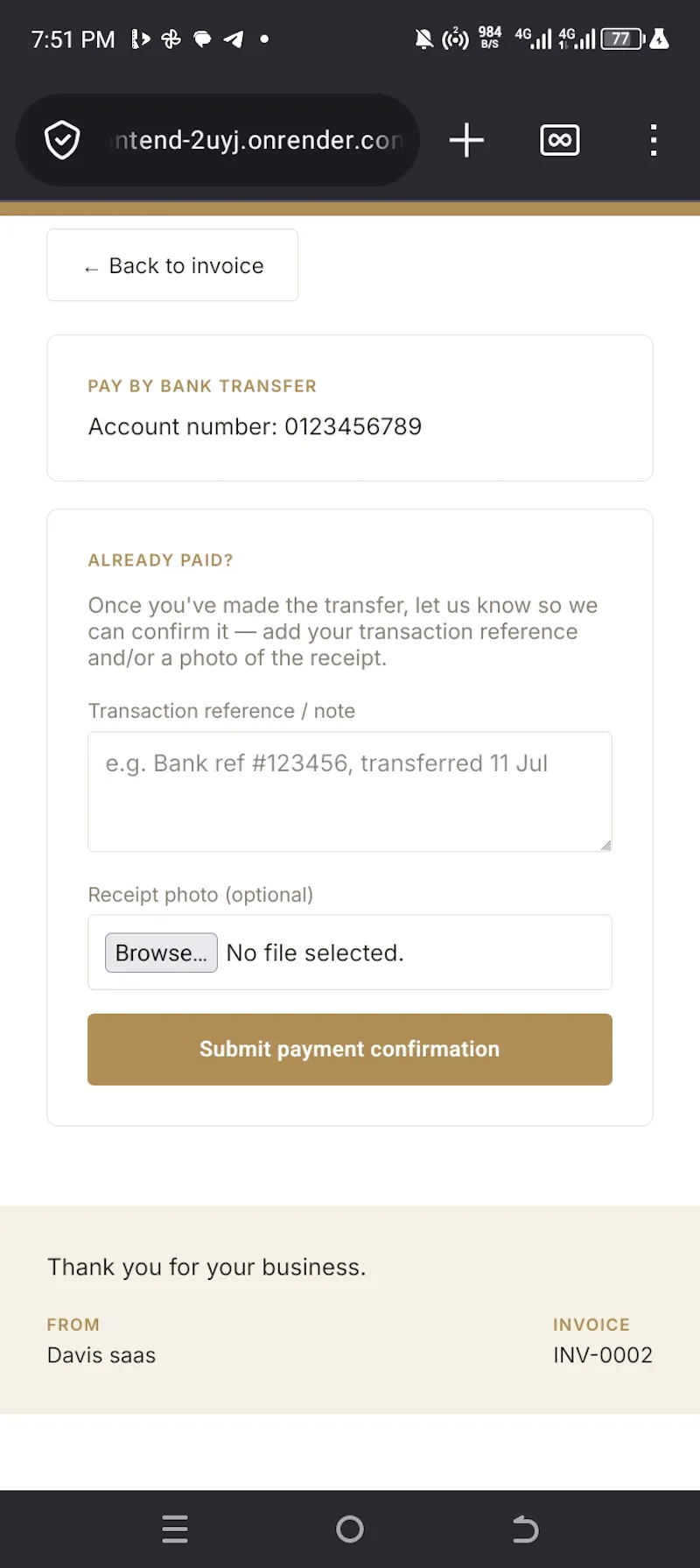 Ledger screenshot 1