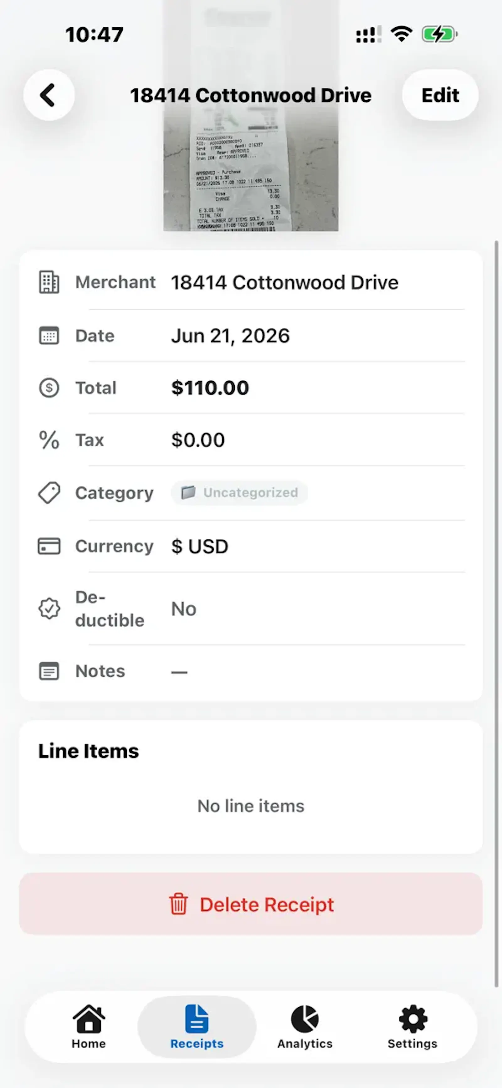 Receipt Keeper screenshot 2