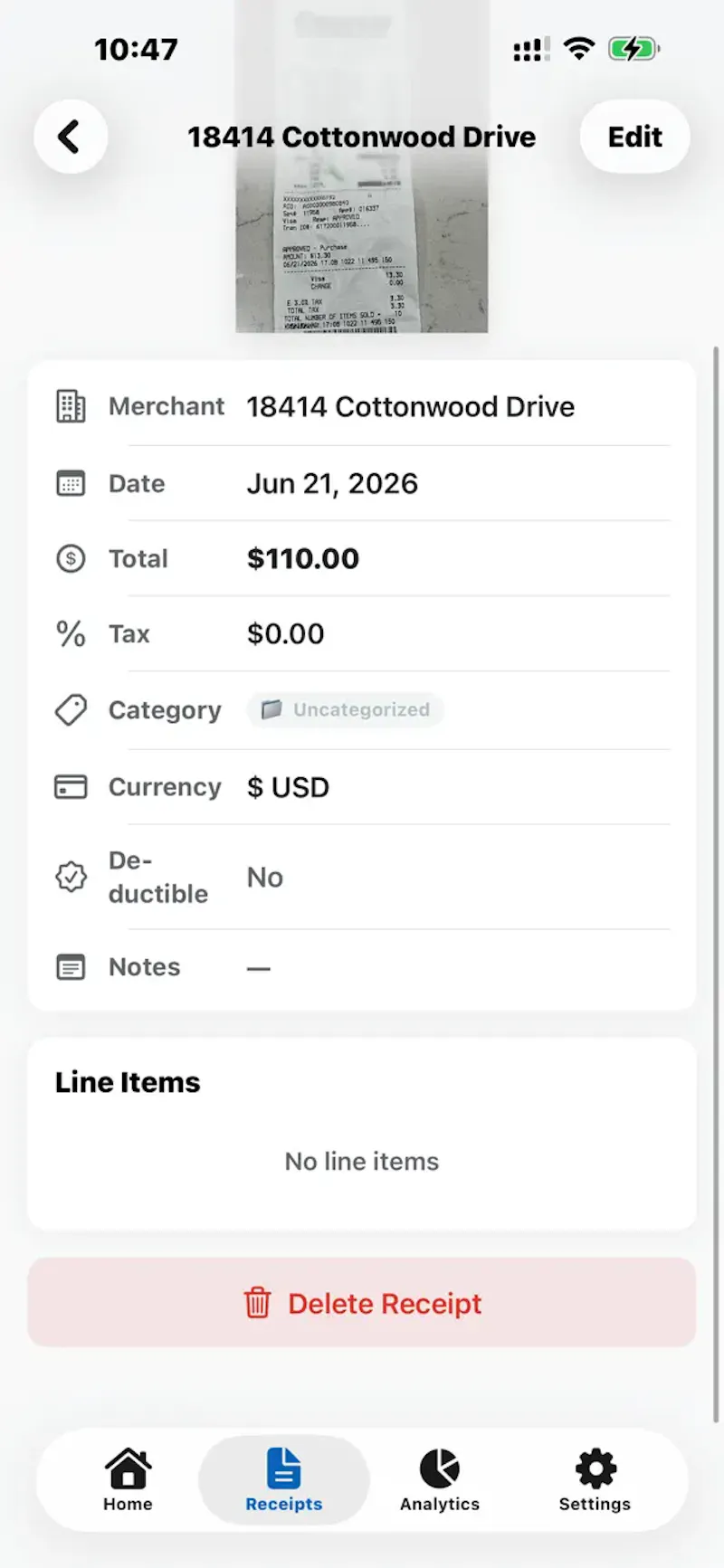 Receipt Keeper screenshot 2