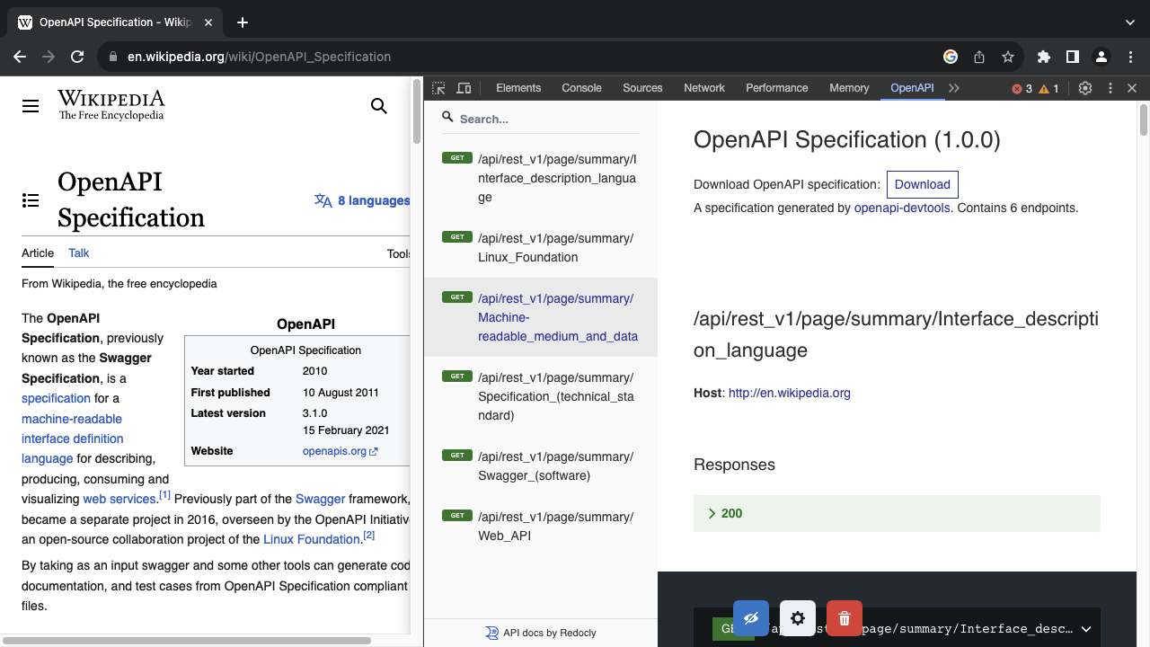 OpenAPI DevTools gallery image