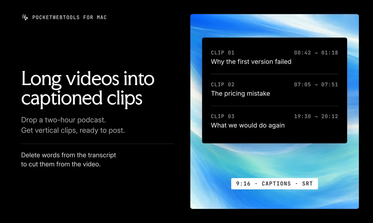 PocketWebTools for Mac gallery image