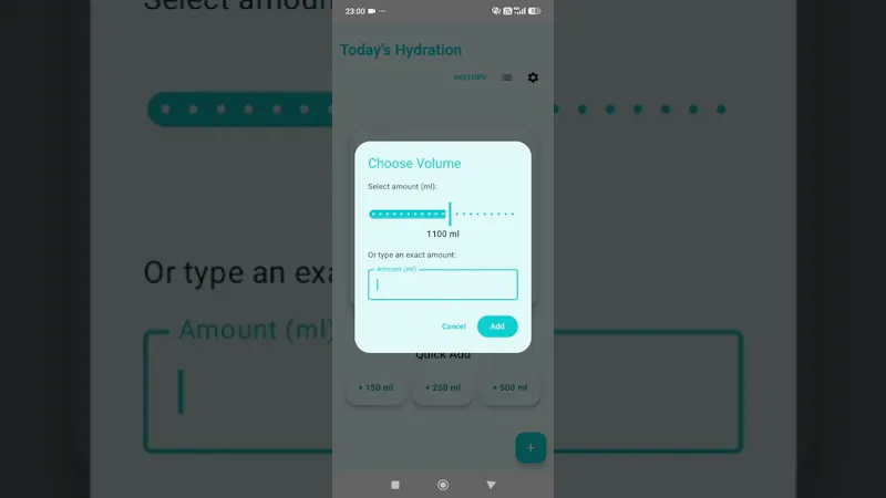Oasis Daily Hydration Tracker screenshot 1 (video preview)