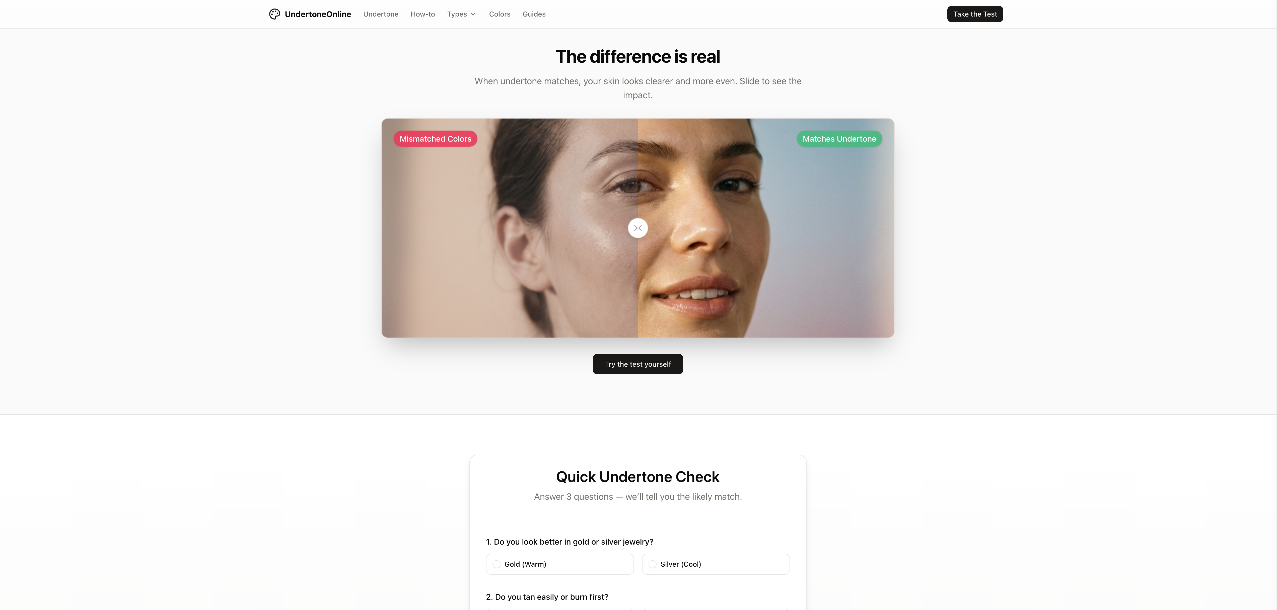 UndertoneOnline - Screenshot 3 showing product features and functionality