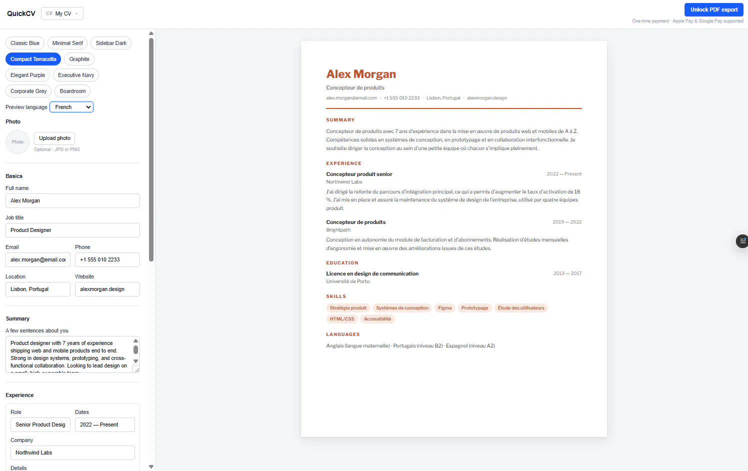 Quick CV gallery image