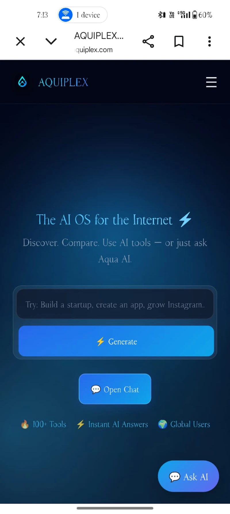 Aquiplex screenshot 1