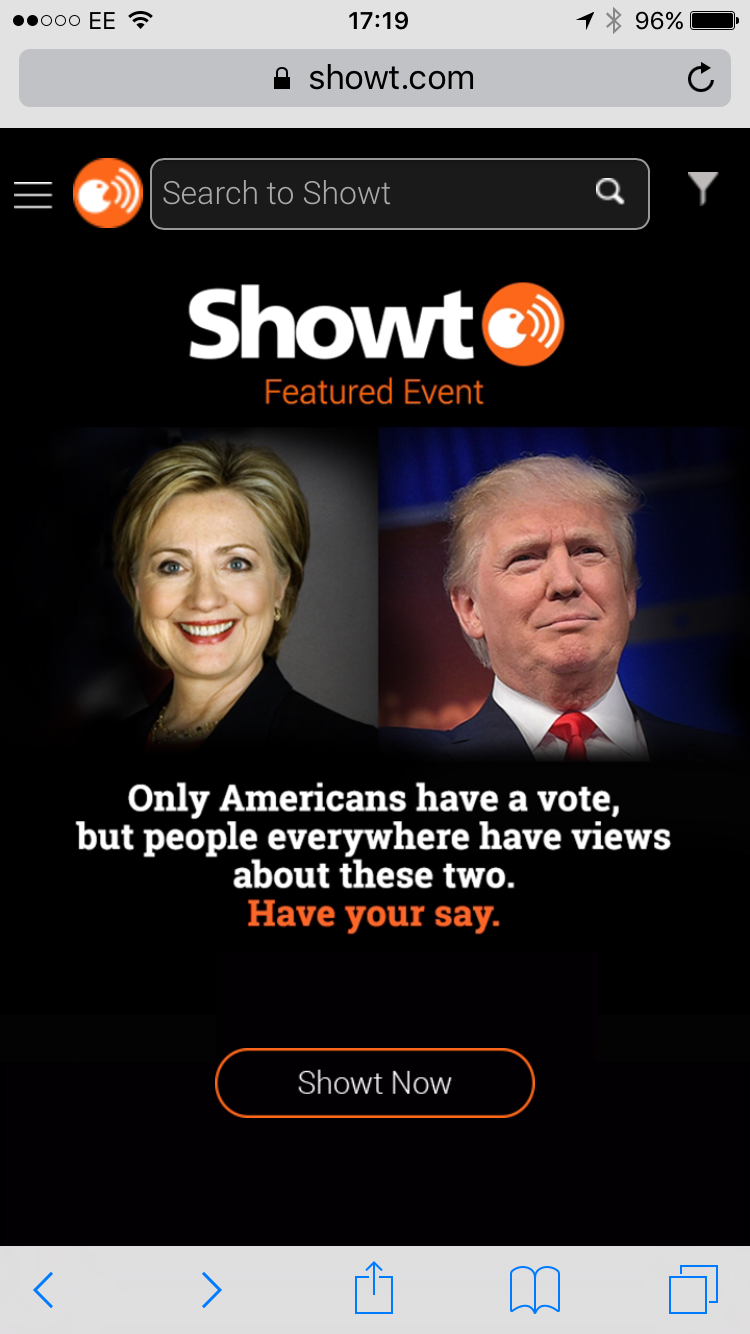 Showt US Election Global Sentiment Poll gallery image