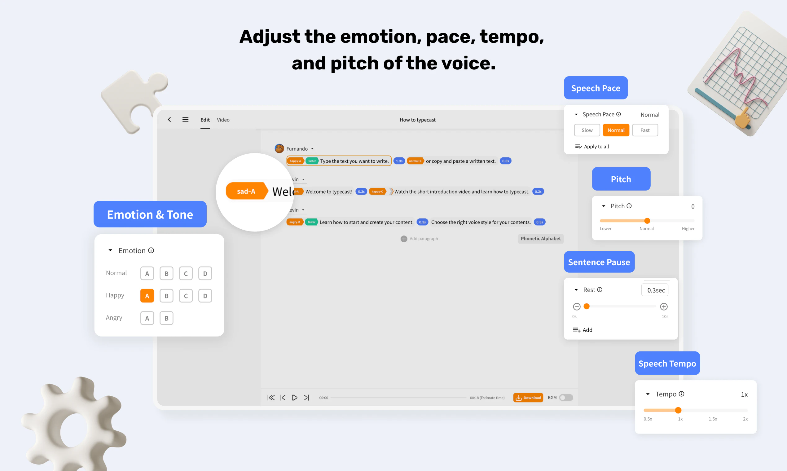 Typecast — screenshot 2 showing tool features and UI