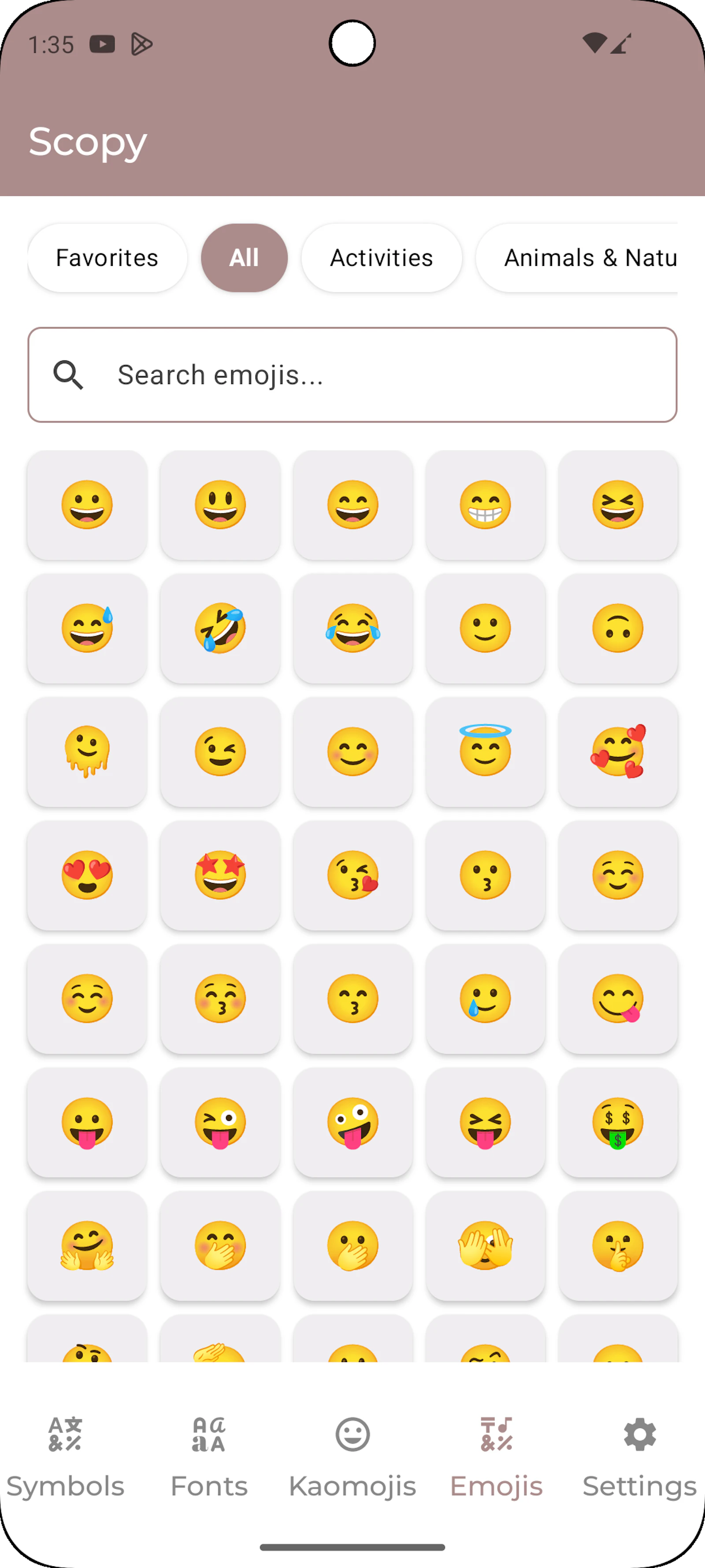 Scopy: Symbols, Fonts & Kaomojis screenshot 7