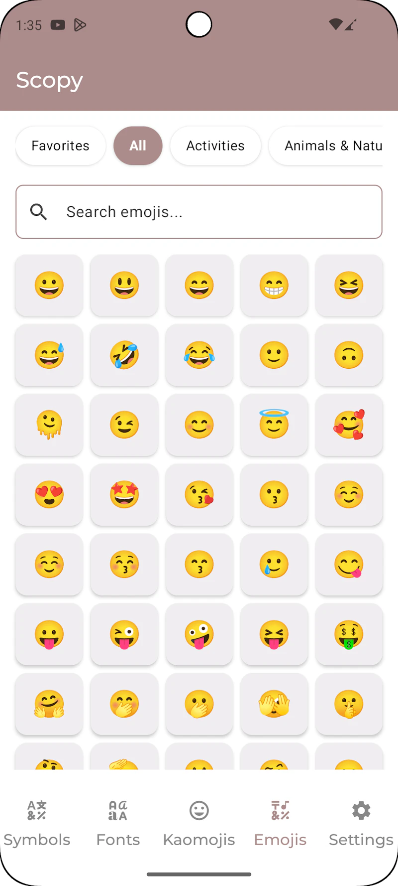Scopy: Symbols, Fonts & Kaomojis screenshot 7