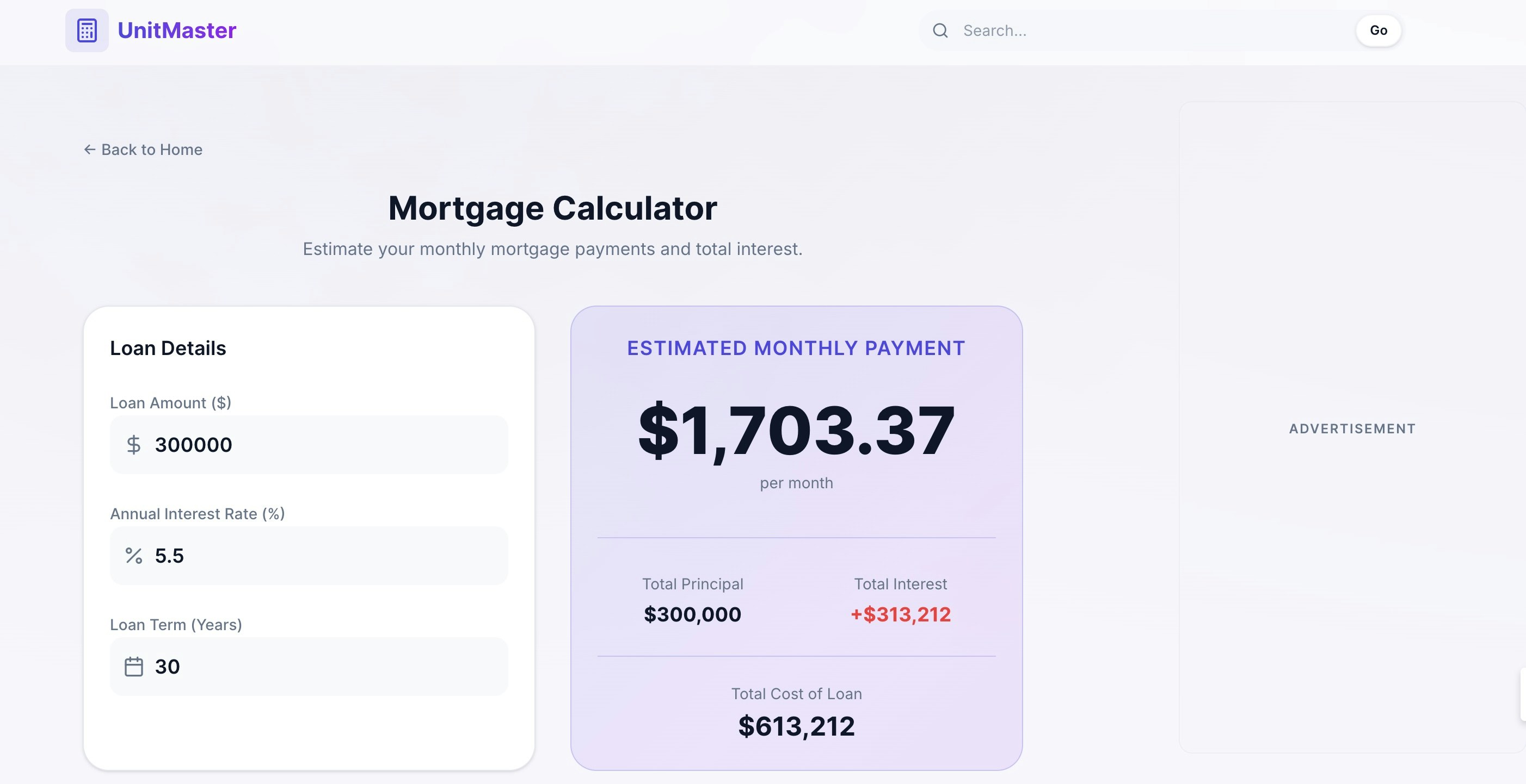 UnitMaster - Screenshot 2 showing product features and functionality