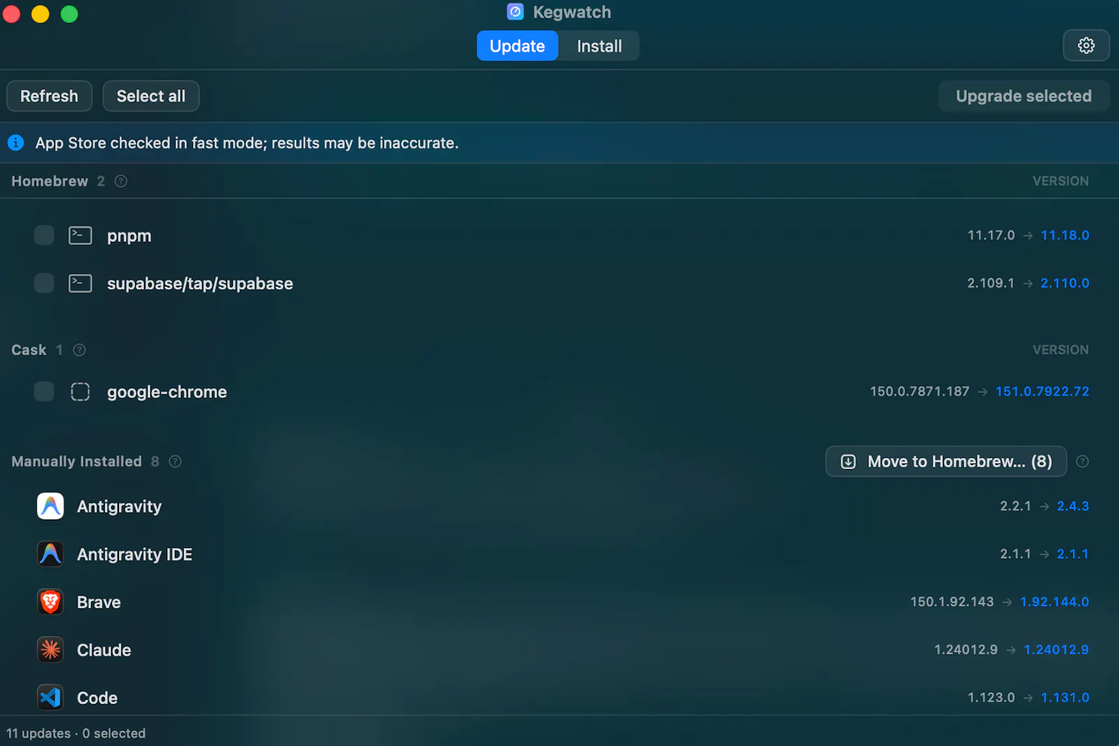 Kegwatch screenshot 1
