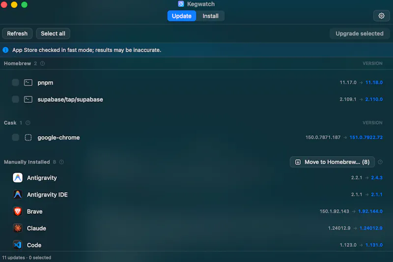 Kegwatch screenshot 1