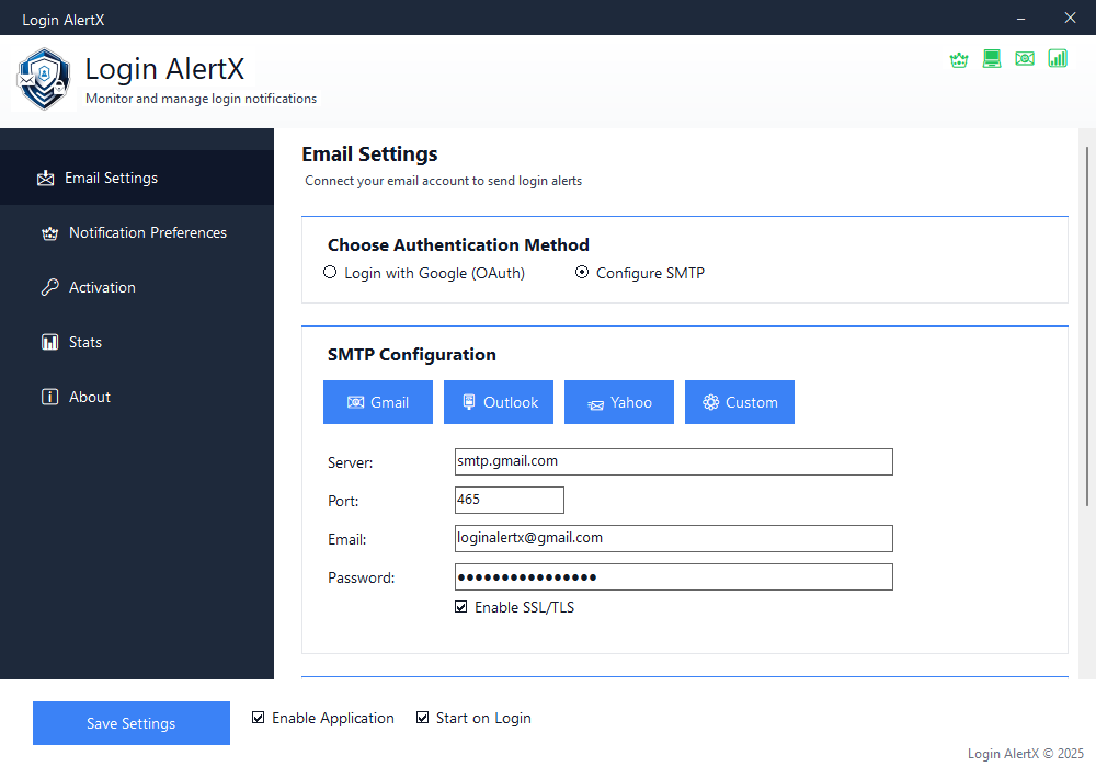 ログインalertx - Windows PCのリアルタイムログイン通知メディア2