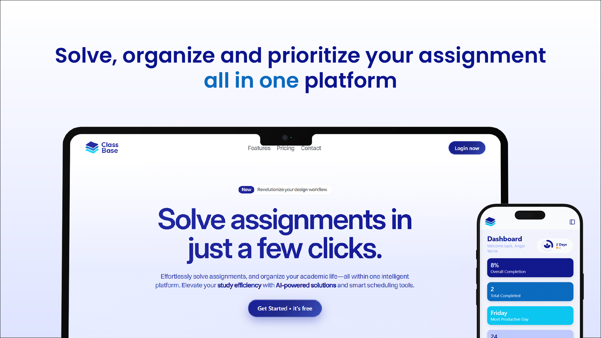 ClassBase - Main product screenshot demonstrating key features and user interface