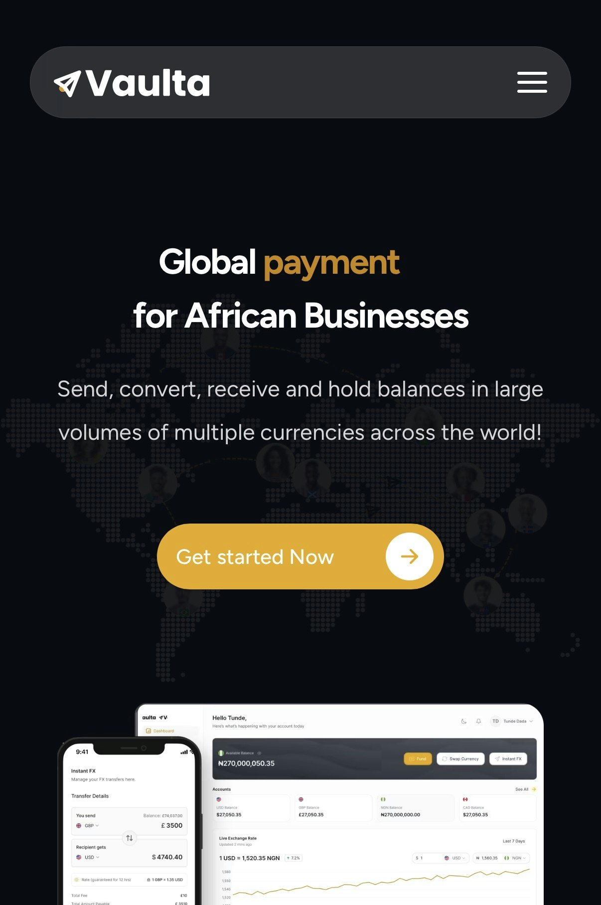 Vaulta - Product Hunt launch logo and brand identity