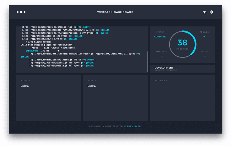 Electron Webpack Dashboard gallery image