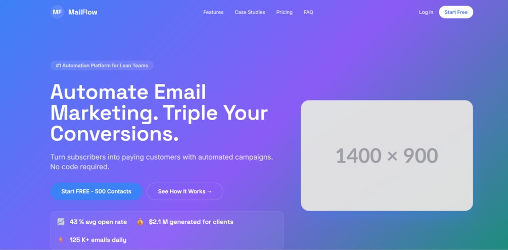 Landing page modern  - Screenshot 2 showing product features and functionality