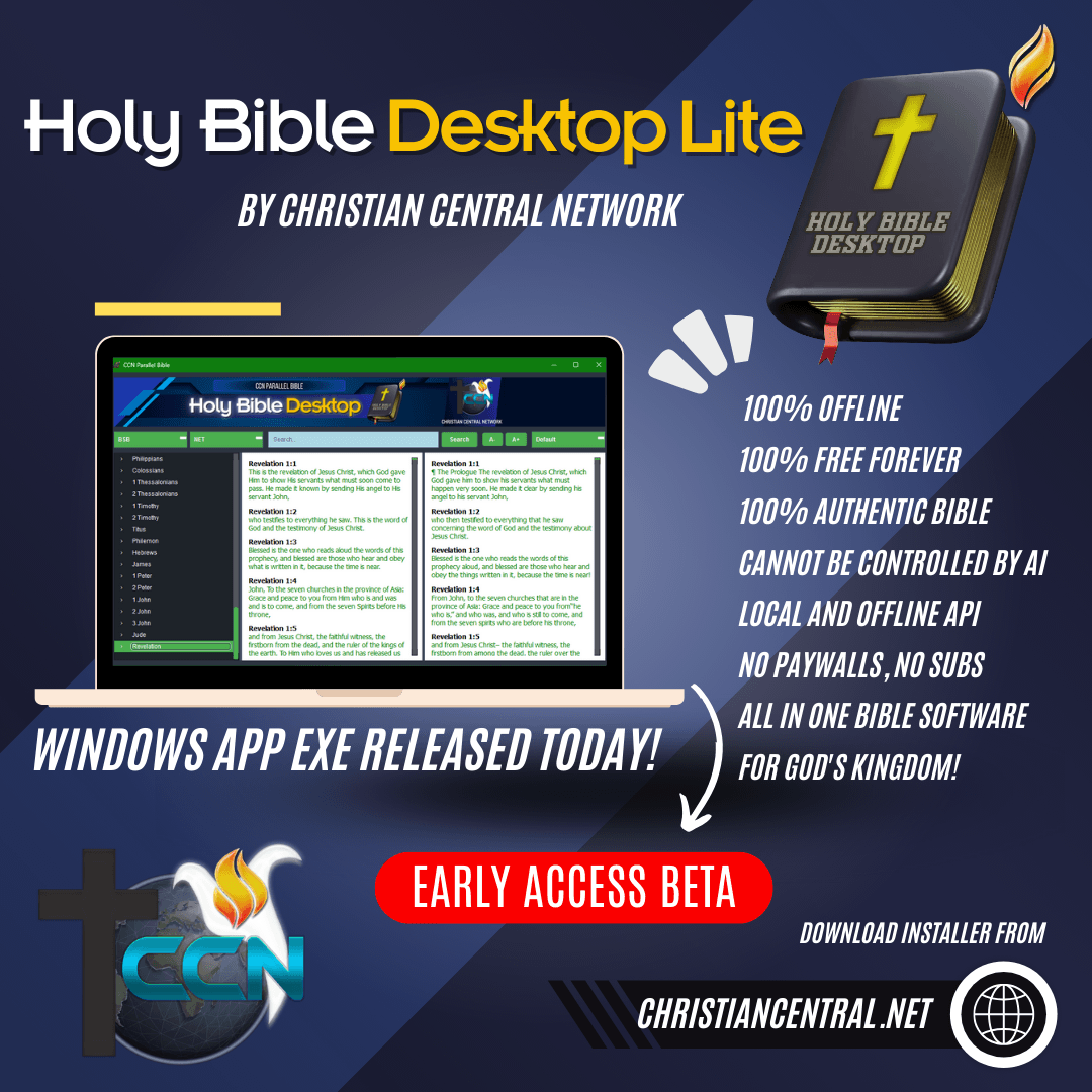 Holy Bible Desktop Lite 0.12 for Windows - Product Hunt launch logo and brand identity