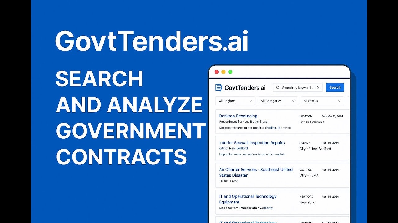 GovtTenders AI Search gallery image
