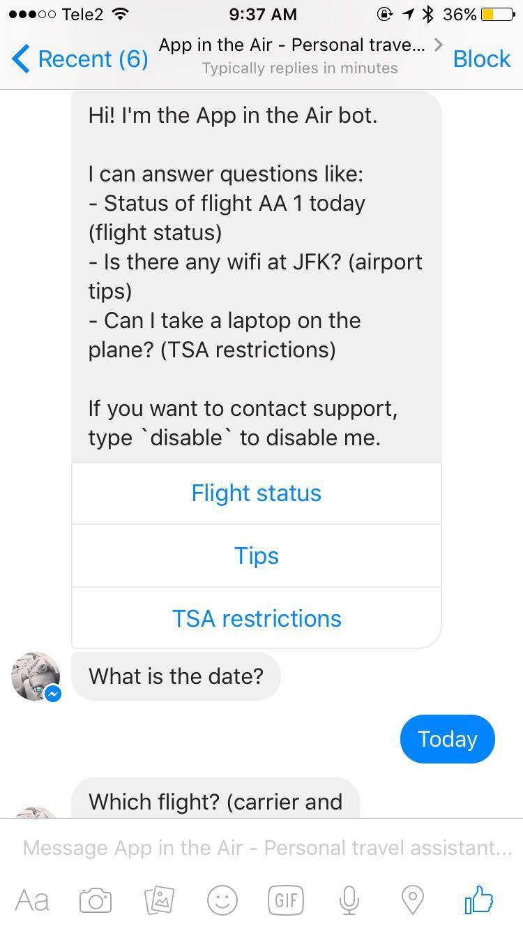 Flight tracking bot gallery image
