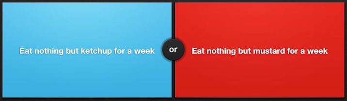Either - The world's largest game of would you rather questions