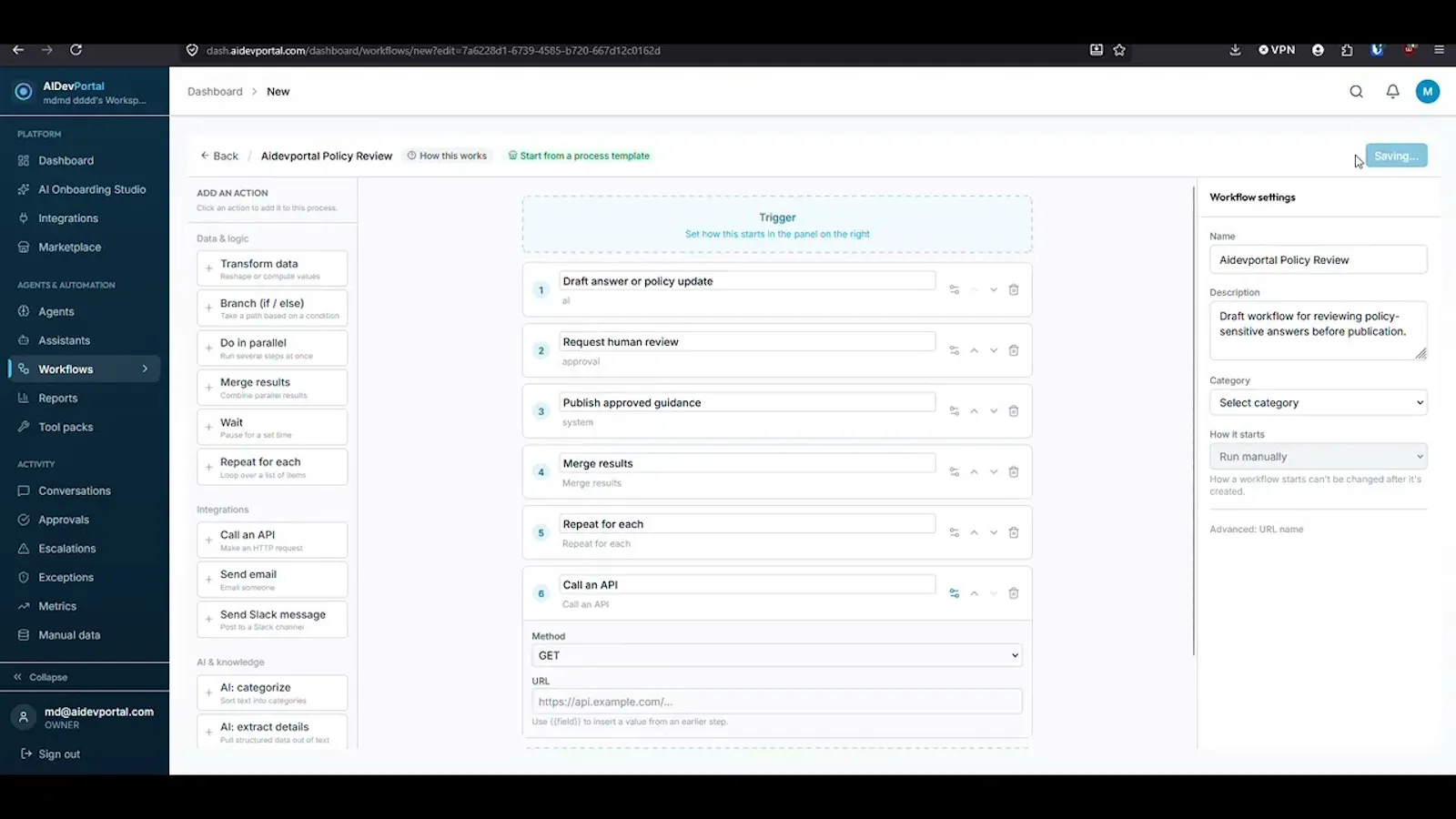 AIDevPortal screenshot 1 (video preview)