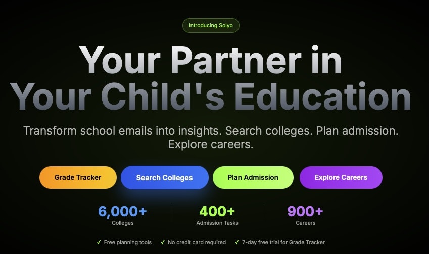 Solyo - Grades, College & Careers - Product Hunt launch logo