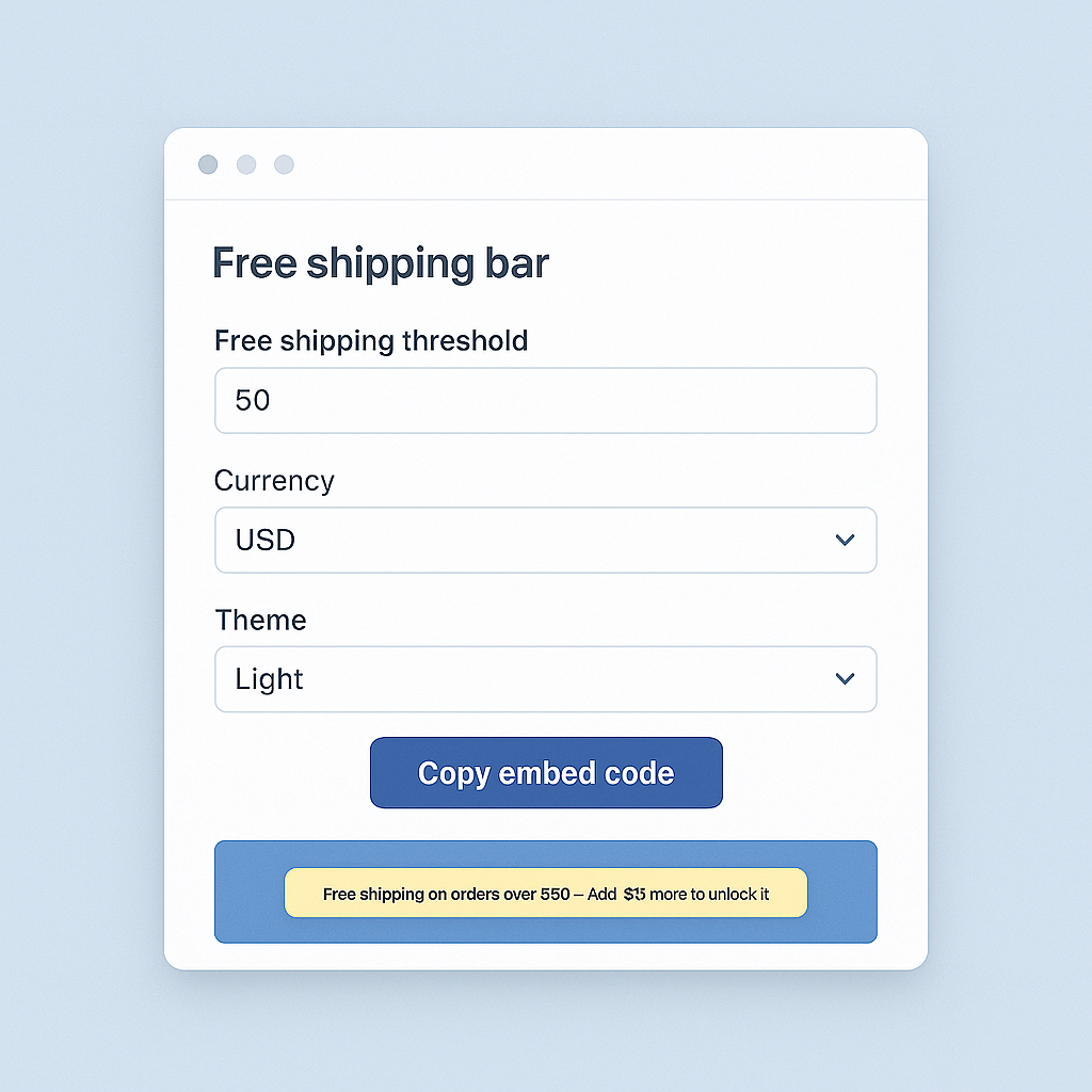 FreeShipBar - Screenshot 2 preview
