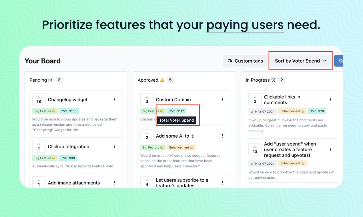 Features.Vote - Создать выгодные функции из отзывов пользователей медиа 3