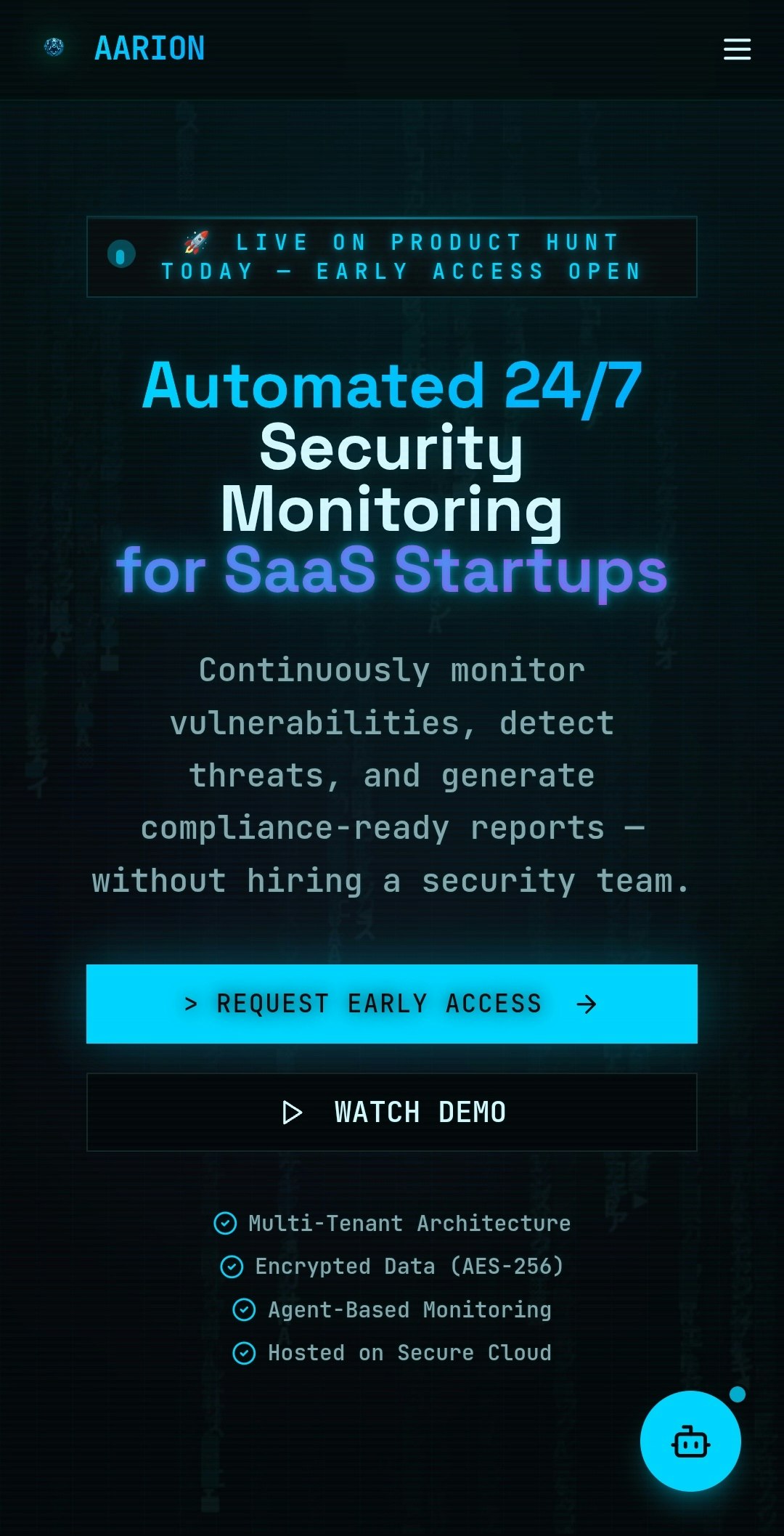 AARION  - Main product screenshot demonstrating key features and user interface