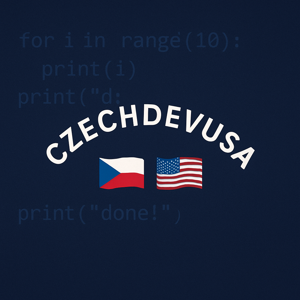 CzechDevUSA - Product Hunt launch logo and brand identity