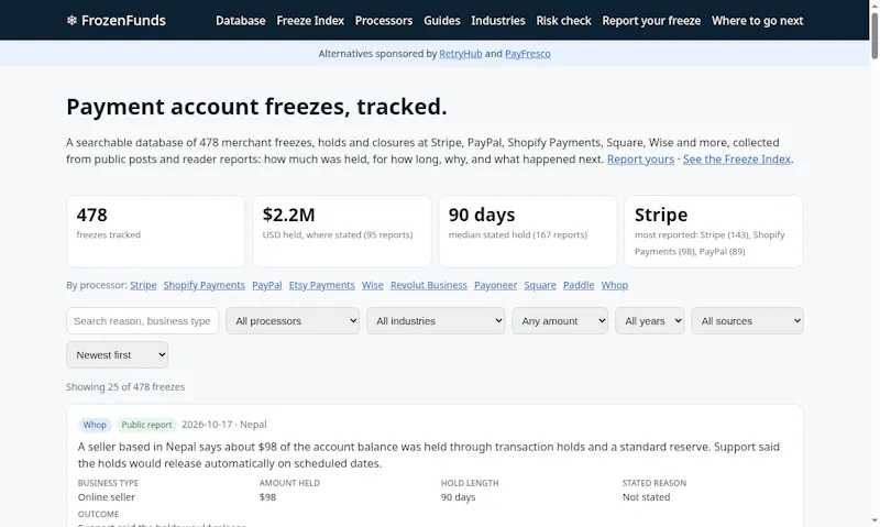FrozenFunds screenshot 2