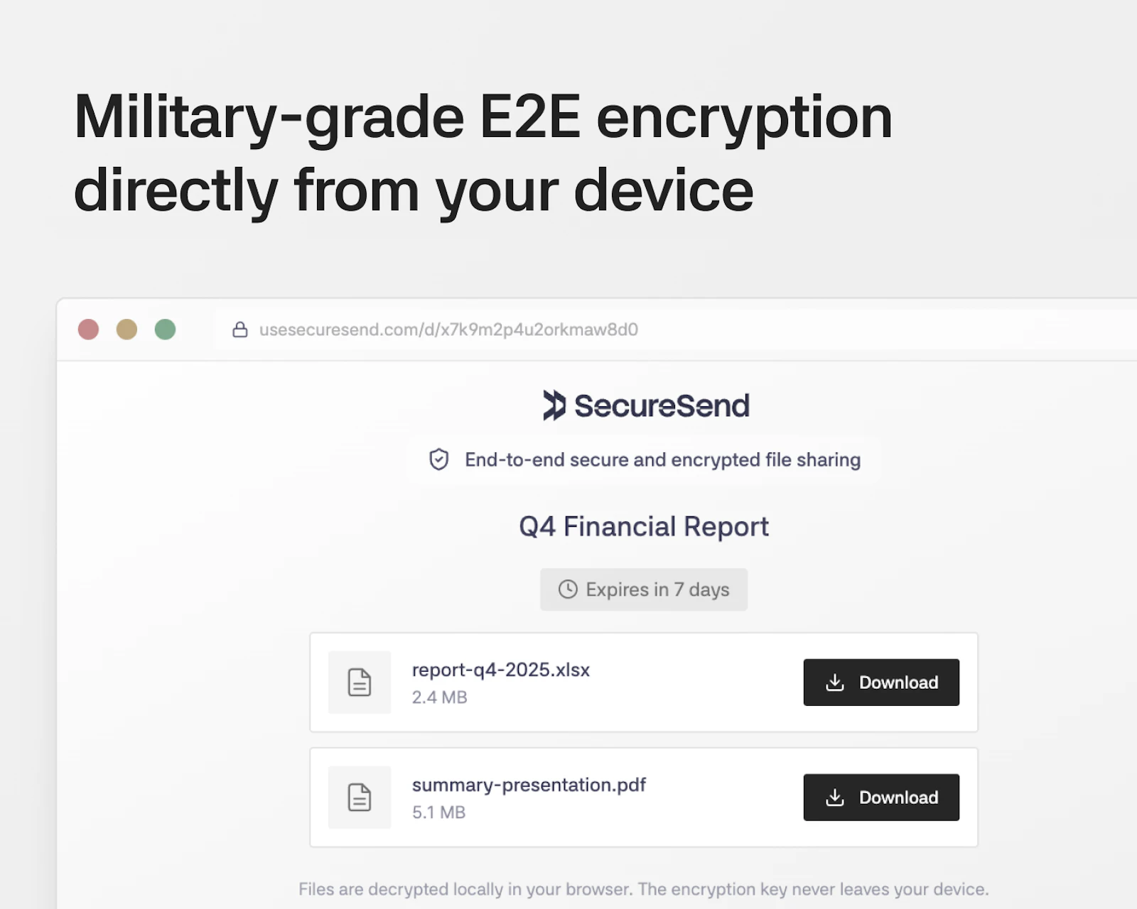 SecureSend screenshot 2