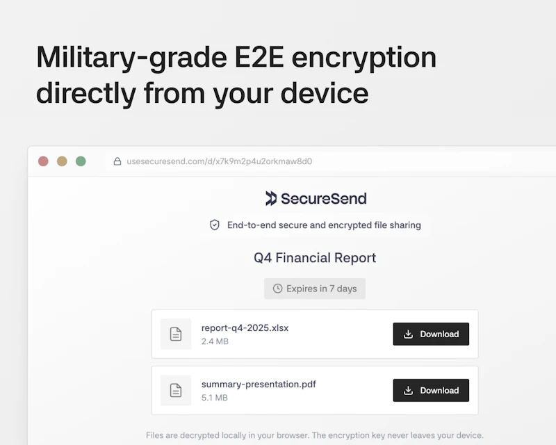 SecureSend screenshot 2