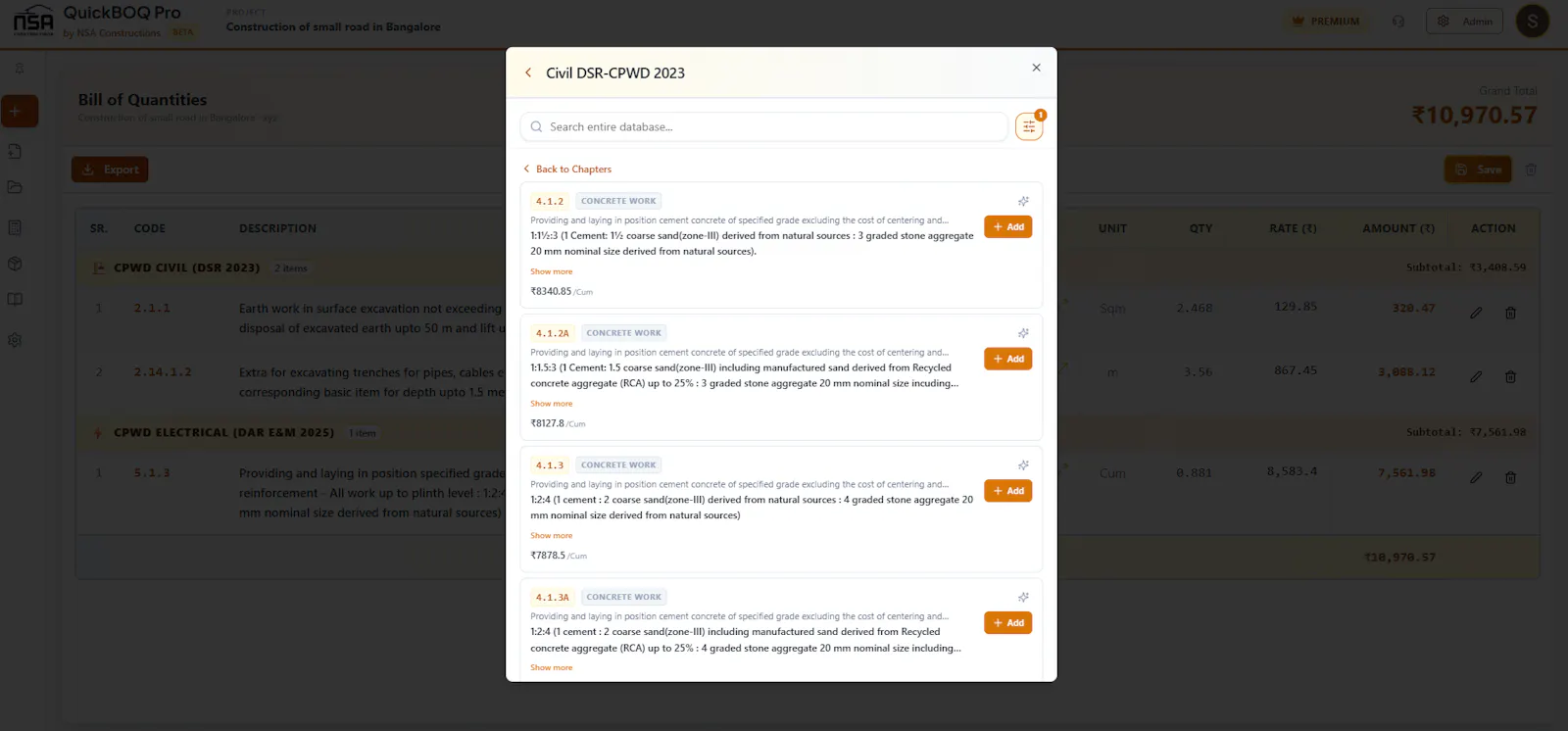 QuickBOQ Pro screenshot 12