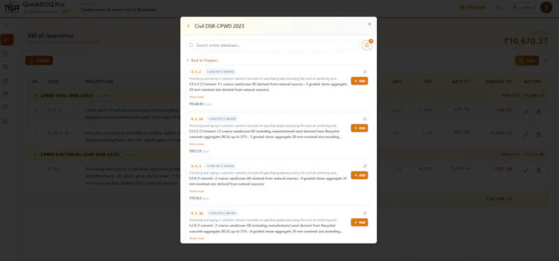 QuickBOQ Pro screenshot 12