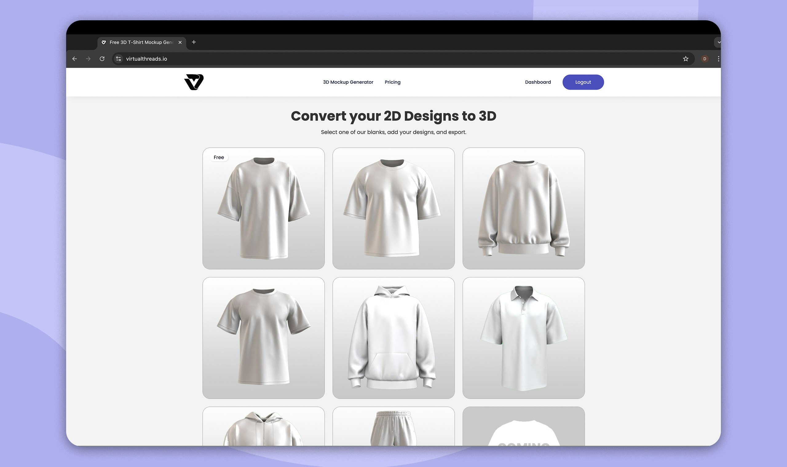 VirtualThreads - 3D Mockup Generator - แปลงการออกแบบ 2D ของคุณเป็นภาพจำลองเคลื่อนไหว 3 มิติในไม่กี่วินาที media 5