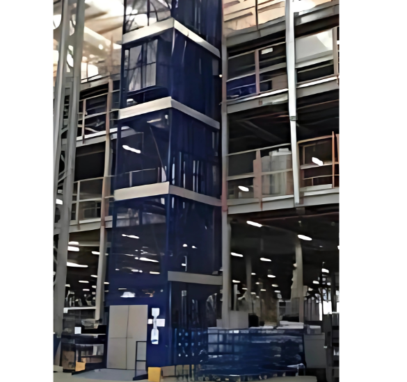 Mídia 1 de Instale um elevador de mercadorias para fácil industrial - Um elevador de mercadorias é um sistema de transporte vertical robusto projetado