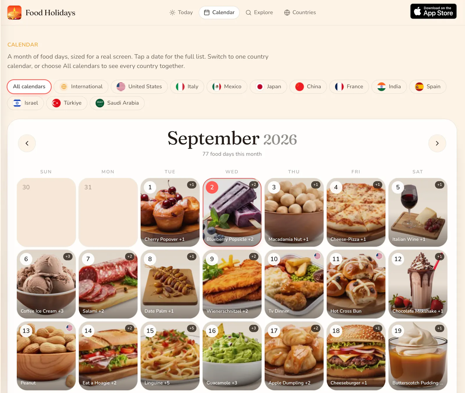 Food Holidays  screenshot 2
