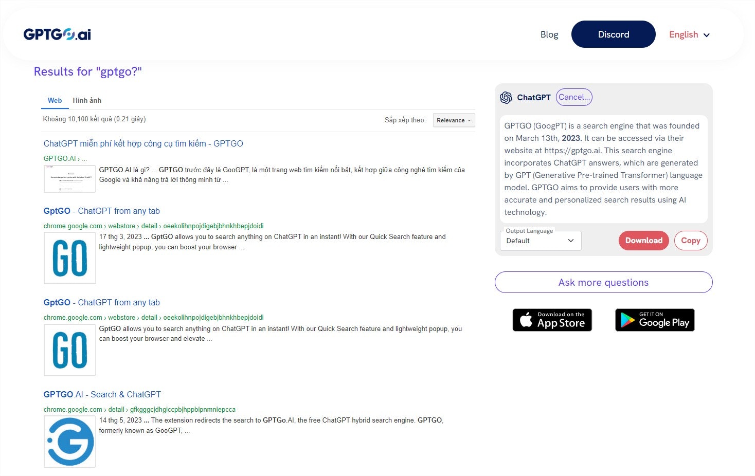 GPTGO- 검색 및 GPT - gptgo, chatgpt, 검색 미디어 3