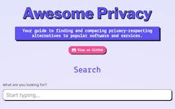 Awesome Privacy | Let's Escape Big Tech media 1