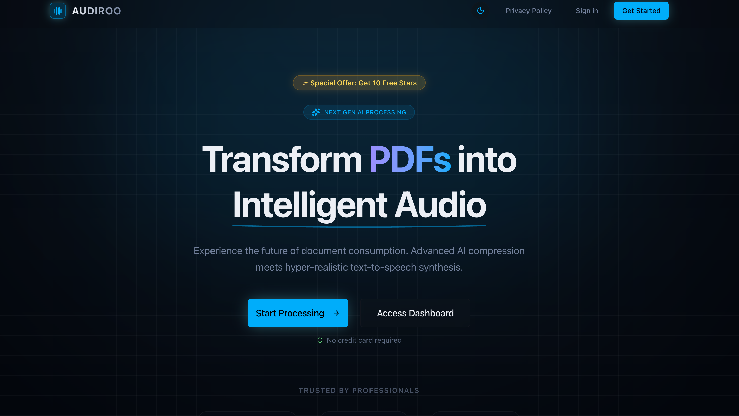 Audiroo - Main product screenshot demonstrating key features and user interface