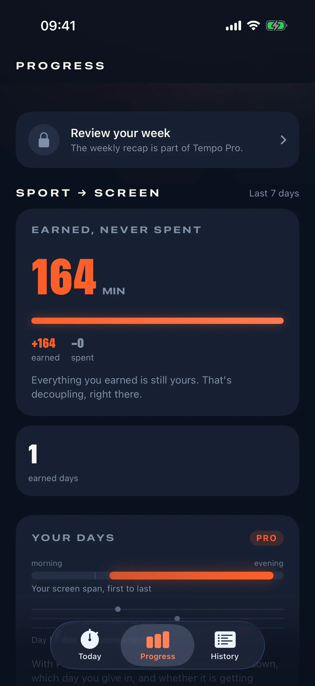 Tempo screenshot