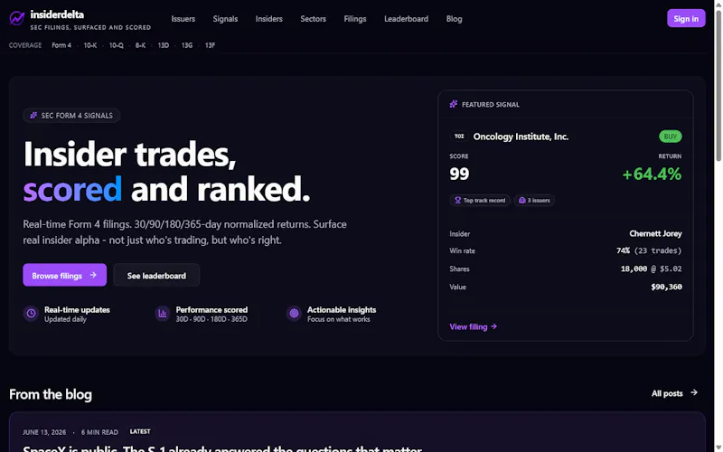 InsiderDelta screenshot 3